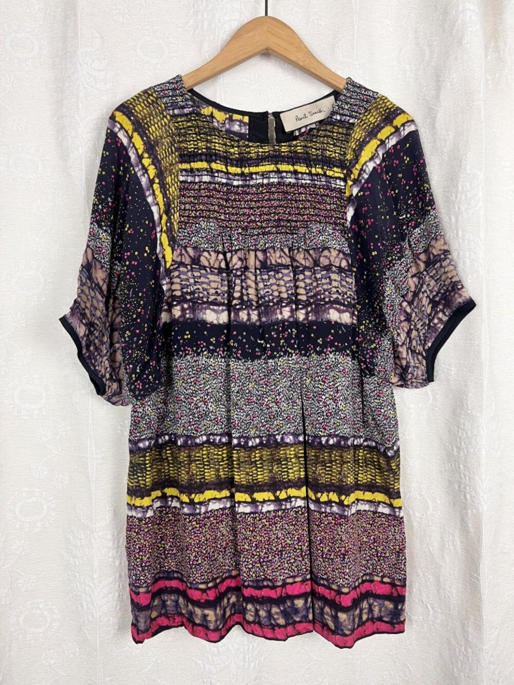 Paul Smith oversized silk mixed print blouse flowy boho lightweight colorful S